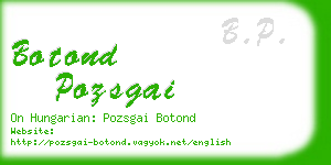 botond pozsgai business card